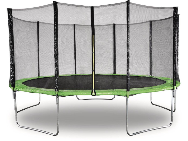 Trampoline "Yoopi"  - Ø 4.60 m - Green - With net, ladder, protection cover and anchoring kit