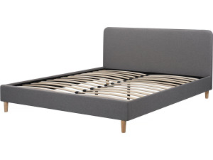 Louise fabric double bed 160 x 200 cm - Grey