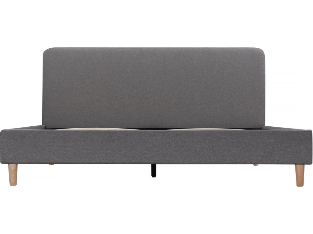 Louise fabric double bed 160 x 200 cm - Grey