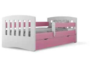 classic" children's bed - 160 x 80 cm - Pink