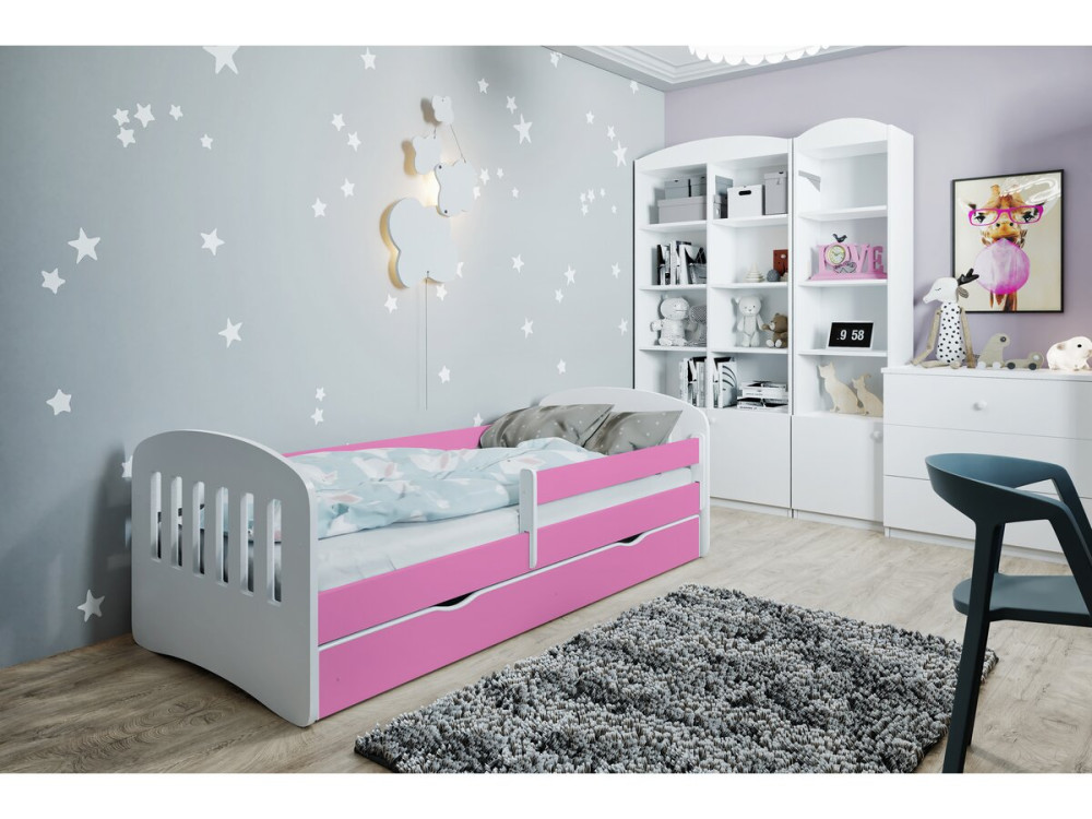 Lit enfant "classic" - 160 x 80 cm - Rose