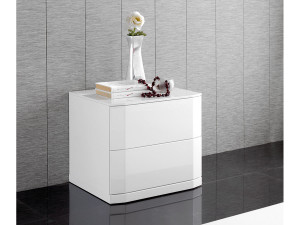 1 "Delta" bedside table - 54 x 45 x 46 cm - White color