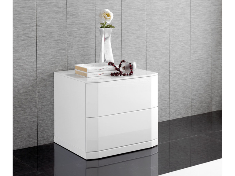 1 "Delta" bedside table - 54 x 45 x 46 cm - White color