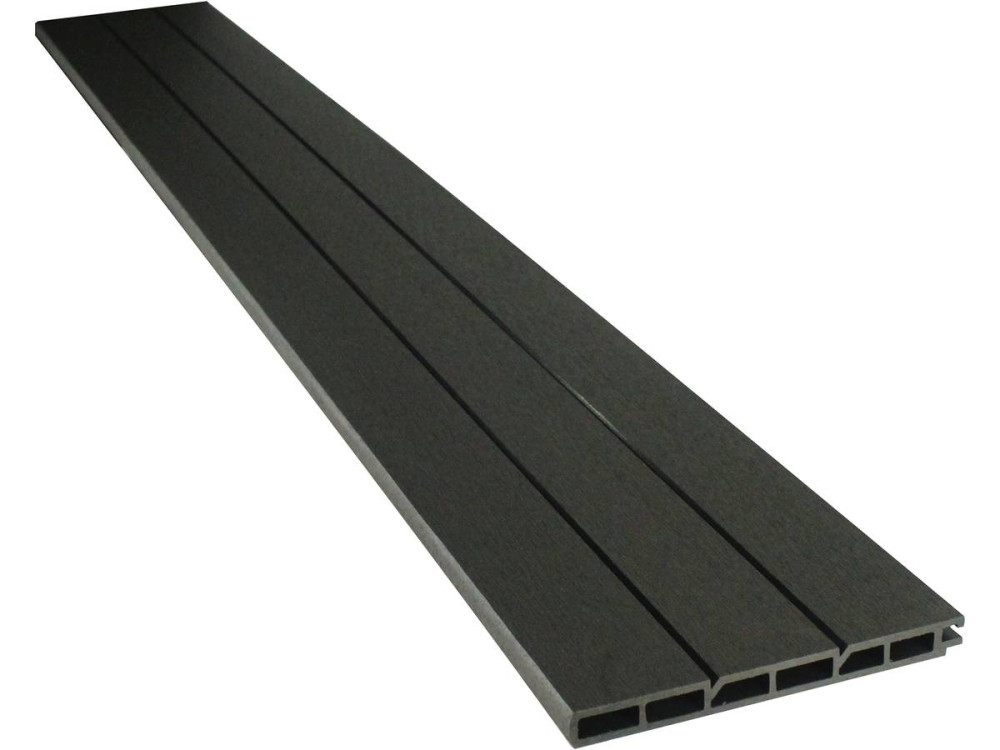 Set of 6 composite fence slats - L160 cm x W25.8 cm x th. 2 cm - Slate