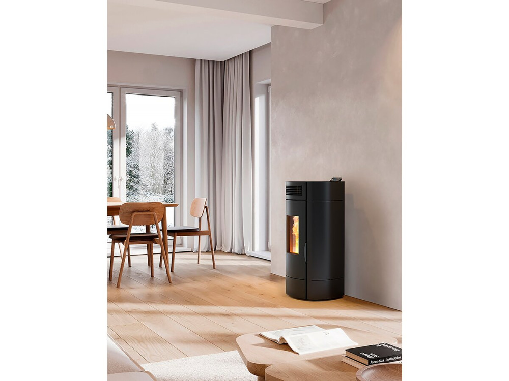 Poêle à Granulés "Lodi 8" étanche - 3,1 à 8 kW - Wifi - Noir