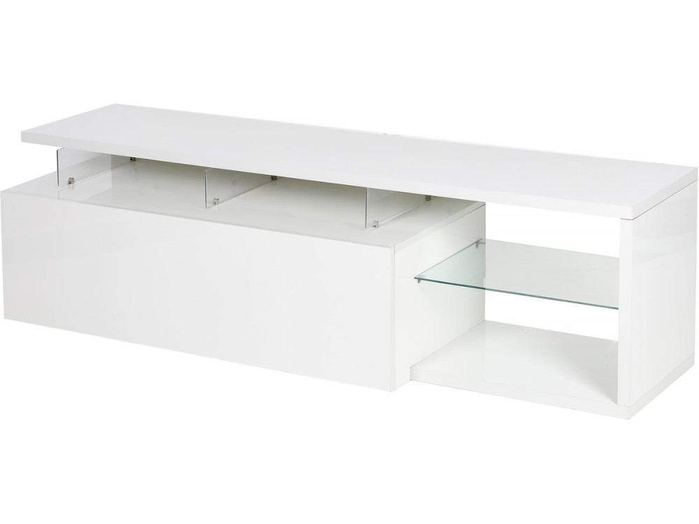 Penny lacquered LED TV cabinet - 150 x 41 x 38 cm - White