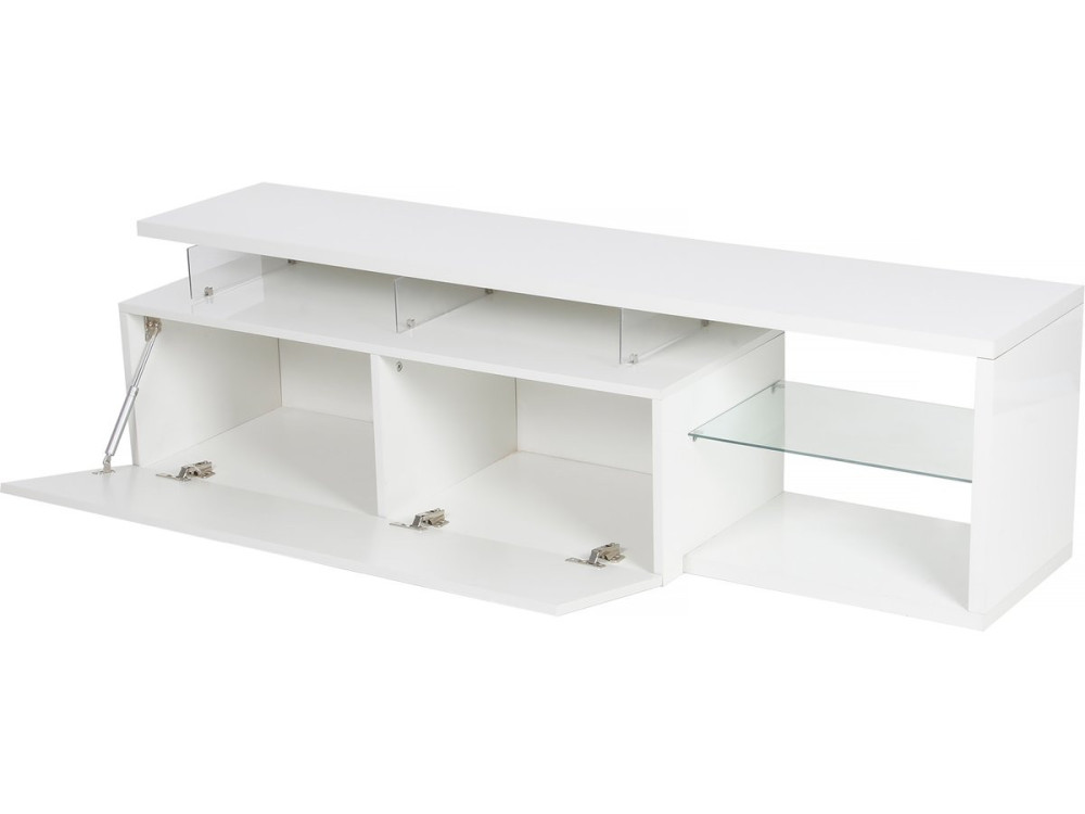 Penny lacquered LED TV cabinet - 150 x 41 x 38 cm - White