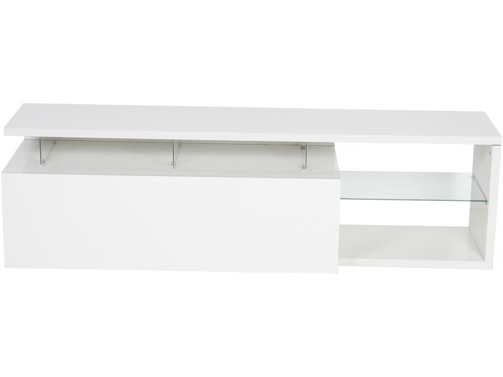 Penny lacquered LED TV cabinet - 150 x 41 x 38 cm - White