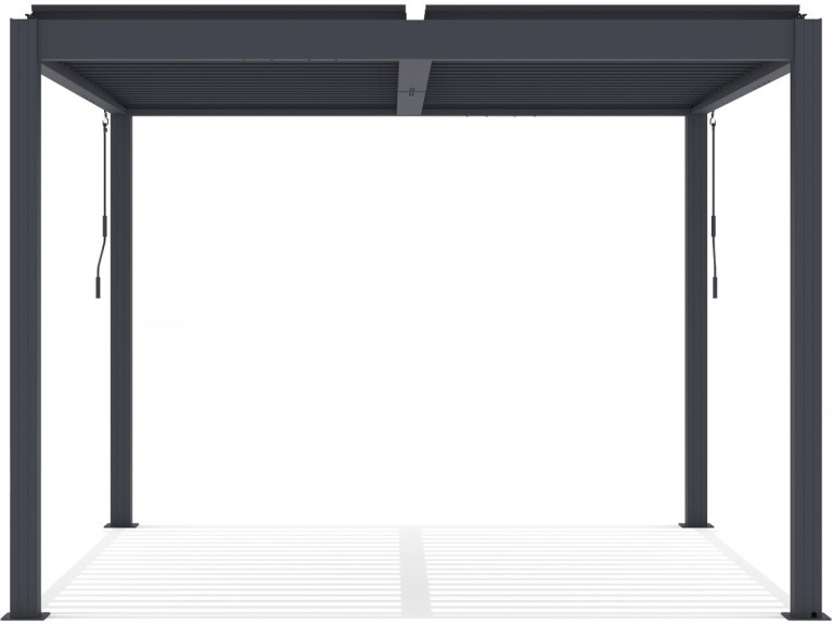 Bioclimatic pergola with LED in aluminum "Windsor" 3 x 3 - Gray
