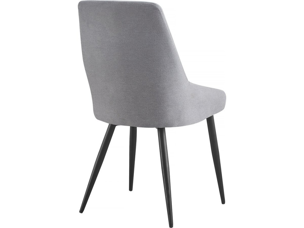 Set of 2 "Lyne" fabric chairs - Grey