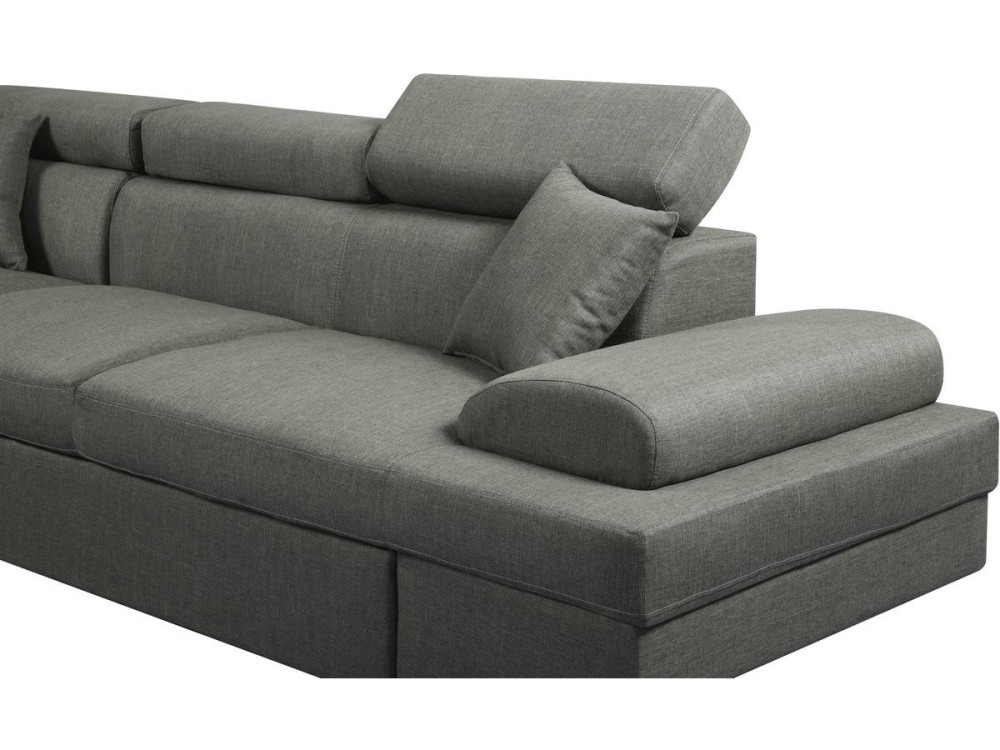 Sophia luxe corner sofa - 265 x 190.5 x 80/91 cm - Grey - Right angle