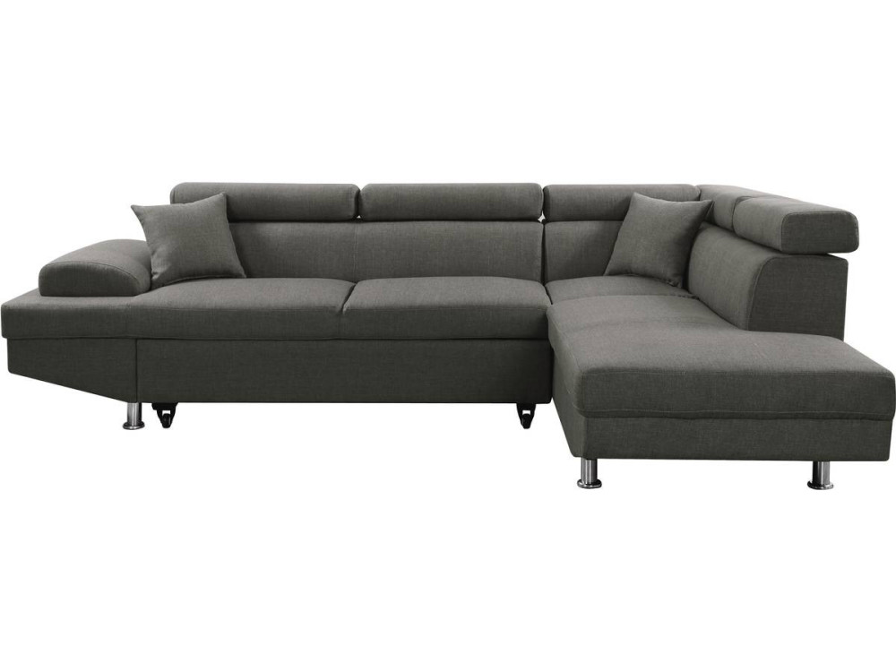 Sophia luxe corner sofa - 265 x 190.5 x 80/91 cm - Grey - Right angle