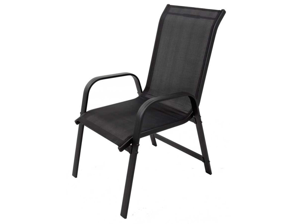 Garden Armchair Aluminium /Textelene "Porto" - Phoenix -Black- 2 sets