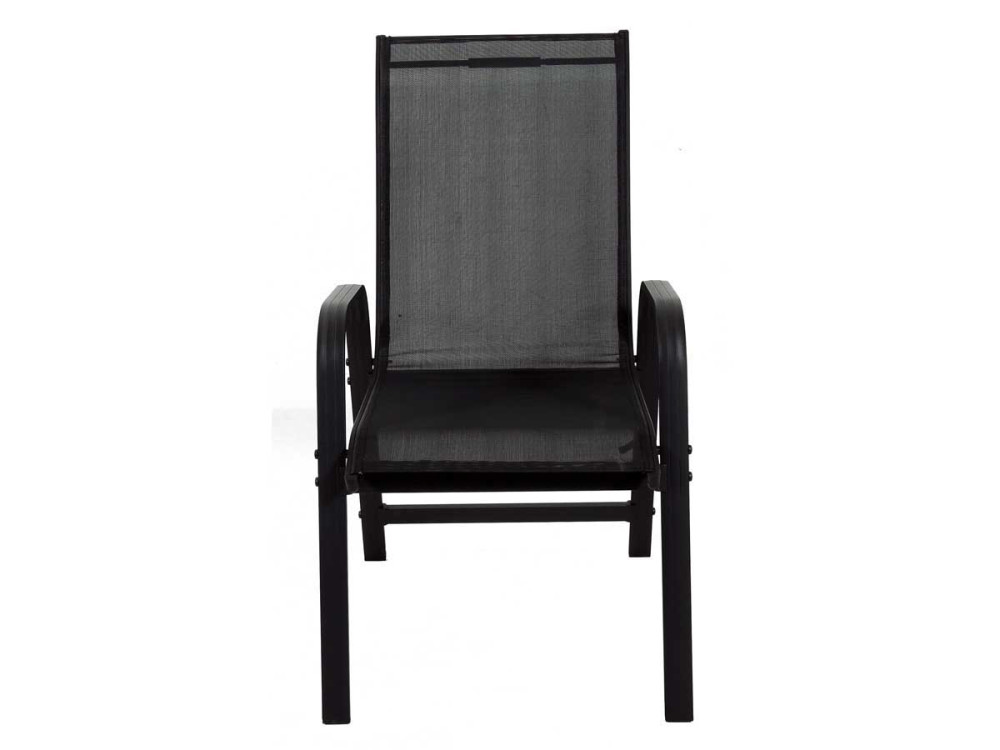 Garden Armchair Aluminium /Textelene "Porto" - Phoenix -Black- 2 sets