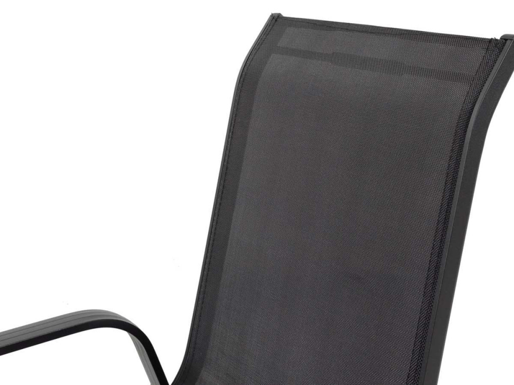 Garden Armchair Aluminium /Textelene "Porto" - Phoenix -Black- 2 sets