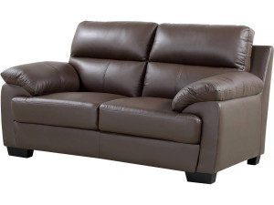 Leather / PVC "Cardiff" sofa - 2 seater - Chocolate