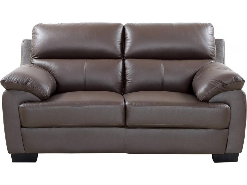 Leather / PVC "Cardiff" sofa - 2 seater - Chocolate