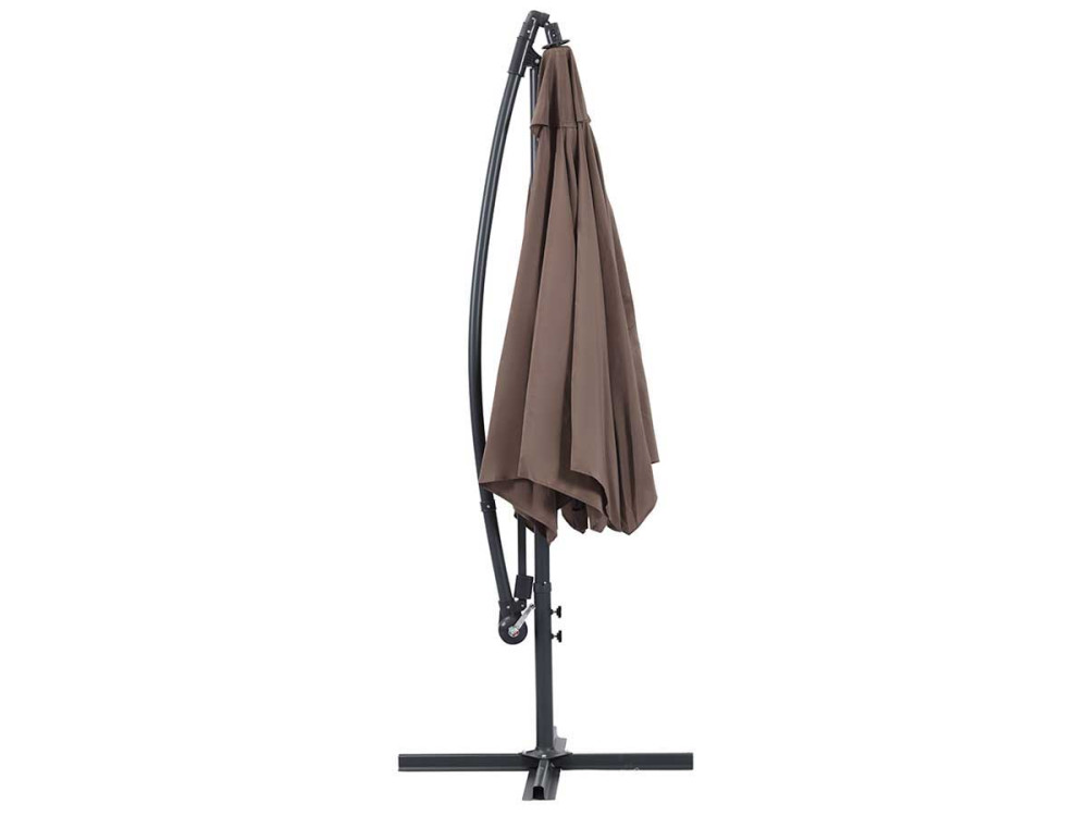 Cantilever Garden Parasol Alu "Ilios" - Round - ¨ 3 m (9 feet and 10 inches) - Taupe