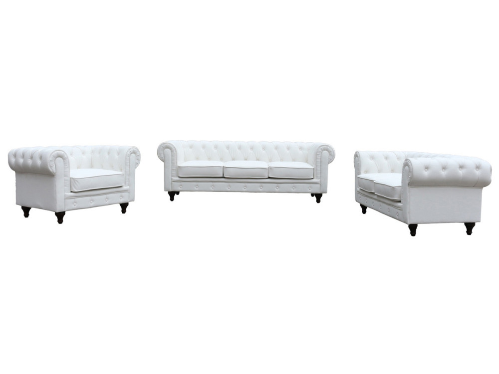 Armchair Chesterfield "Aliza" - White