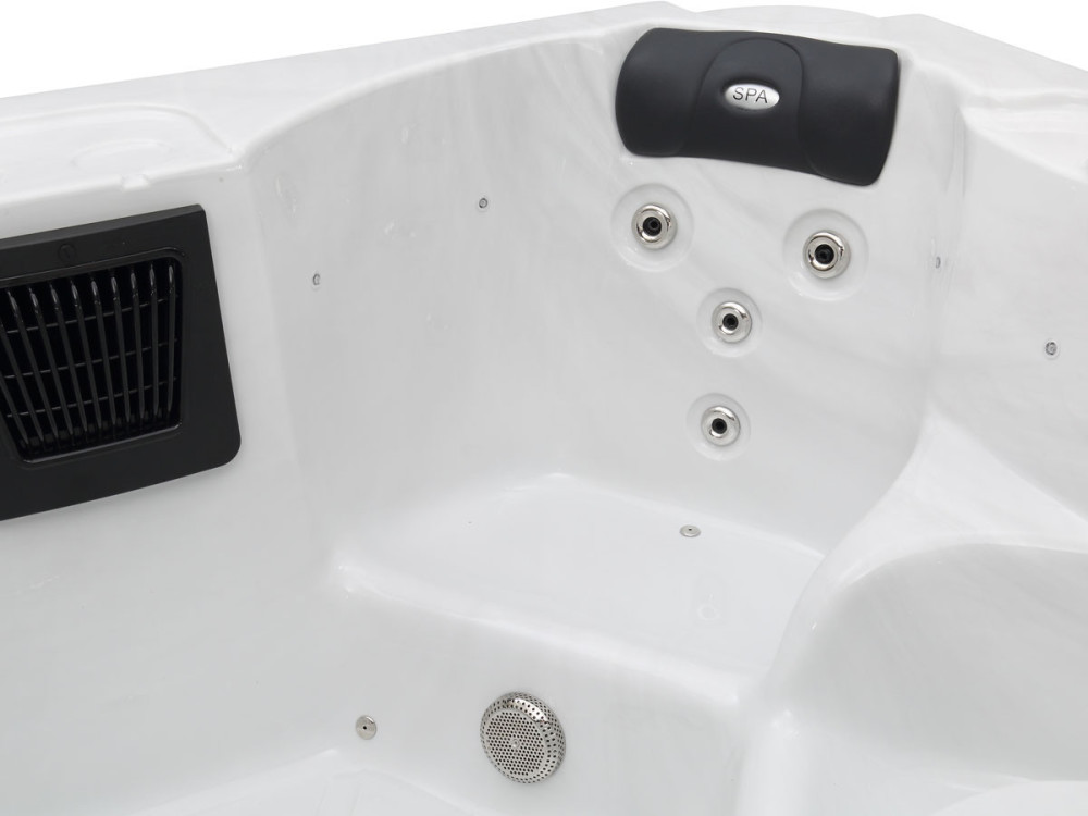 Haiti 4-seater LED spa - Integrated Bluetooth speakers - White