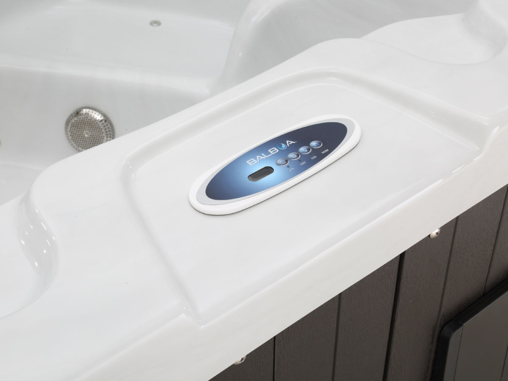 Haiti 4-seater LED spa - Integrated Bluetooth speakers - White