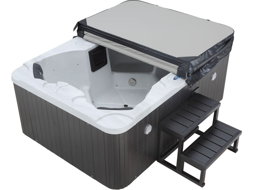 Haiti 4-seater LED spa - Integrated Bluetooth speakers - White