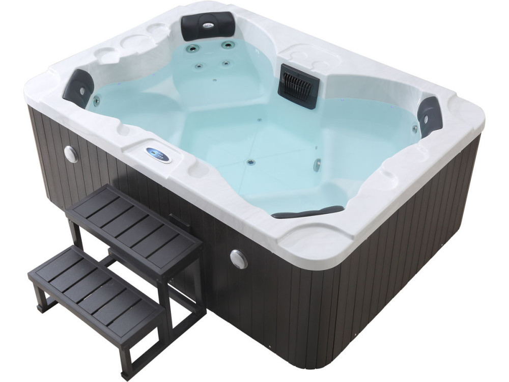 Haiti 4-seater LED spa - Integrated Bluetooth speakers - White