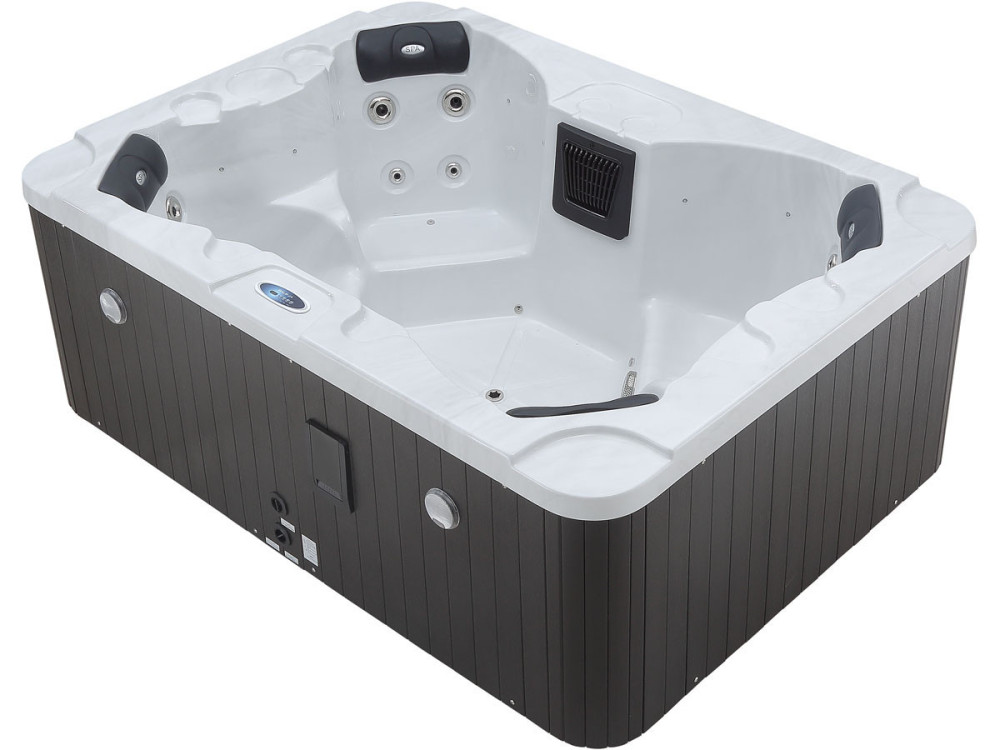 Haiti 4-seater LED spa - Integrated Bluetooth speakers - White