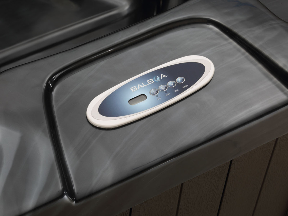 Haiti 4-seater LED spa - Integrated Bluetooth speakers - Grey