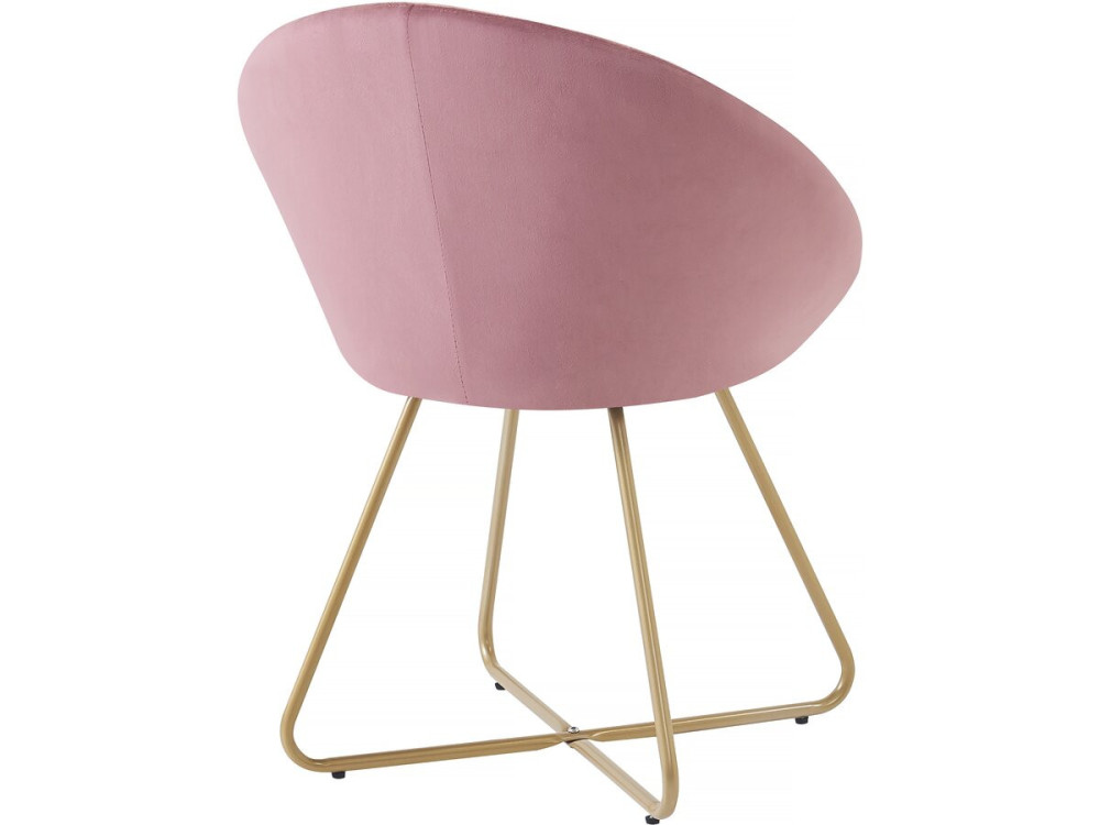 Set of 2 "Rosalie" velvet dining room chairs - Pink