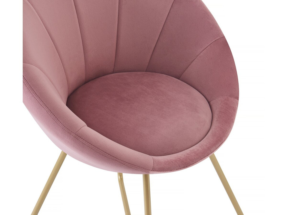 Set of 2 "Rosalie" velvet dining room chairs - Pink