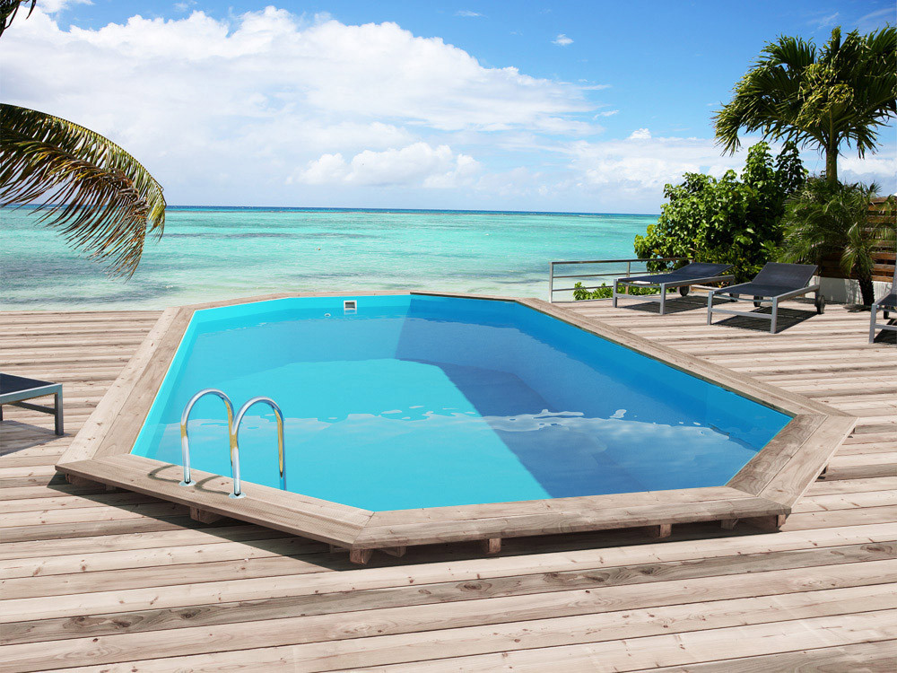 Wooden swimming pool  " Sao Paulo " - 6.57 x 4.07 x 1.20m ( 21'6" x 13'4" x 3'11")