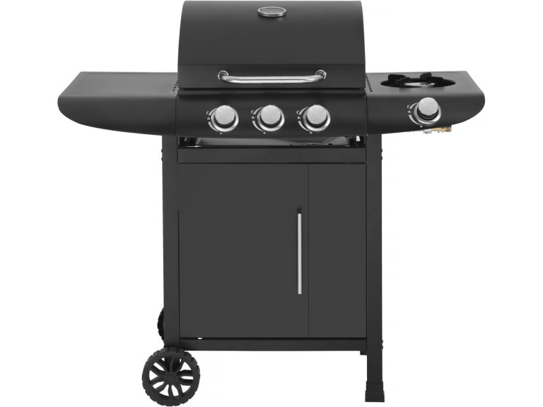 Gas barbecue "Feria 4" - 4 burners including 1 side burner - 11.5 kW - Black