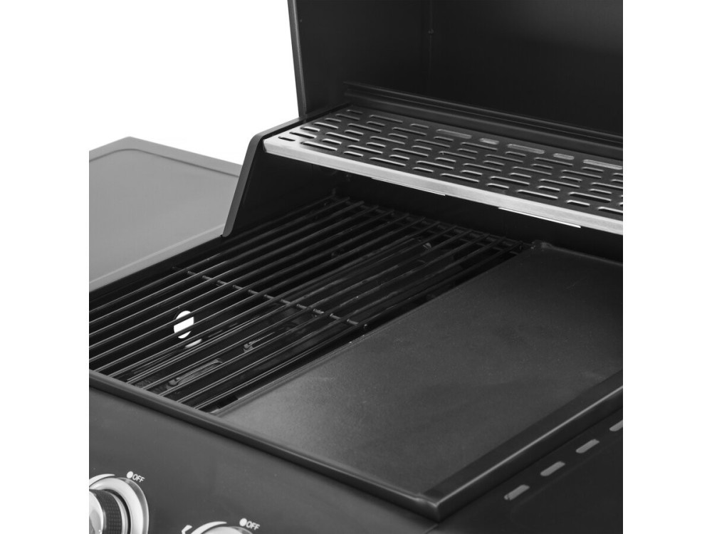 Gas barbecue "Feria 4" - 4 burners including 1 side burner - 11.5 kW - Black