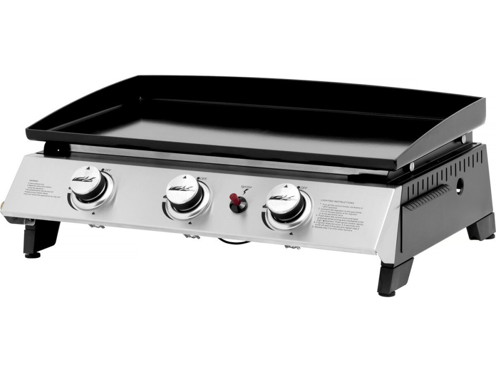 Jolly 3-burner gas plancha - 7.5 Kw - Grey