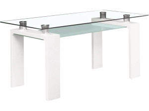 "Eva" dining table - 150 x 80 x 75 cm - Lacquered white