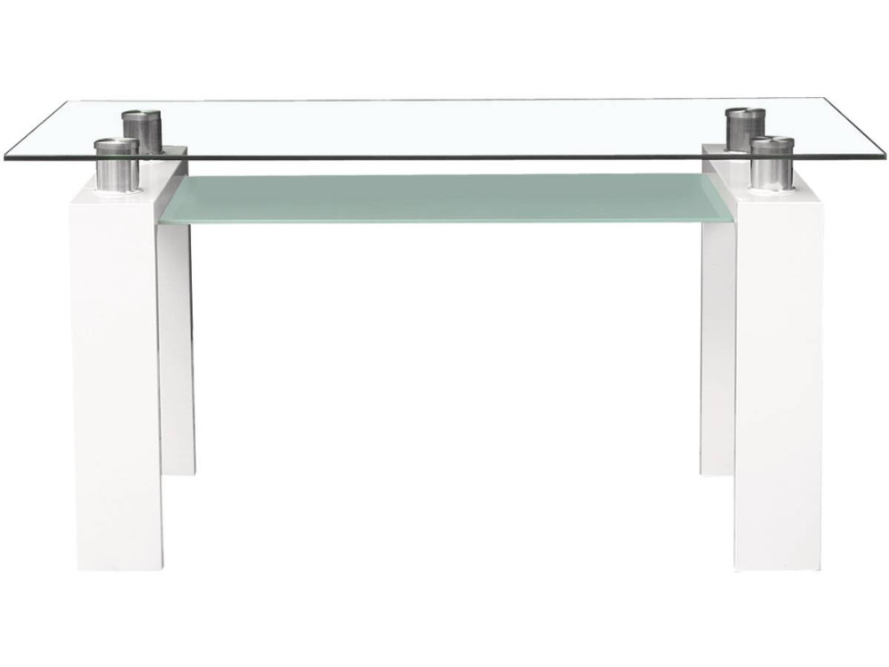 "Eva" dining table - 150 x 80 x 75 cm - Lacquered white