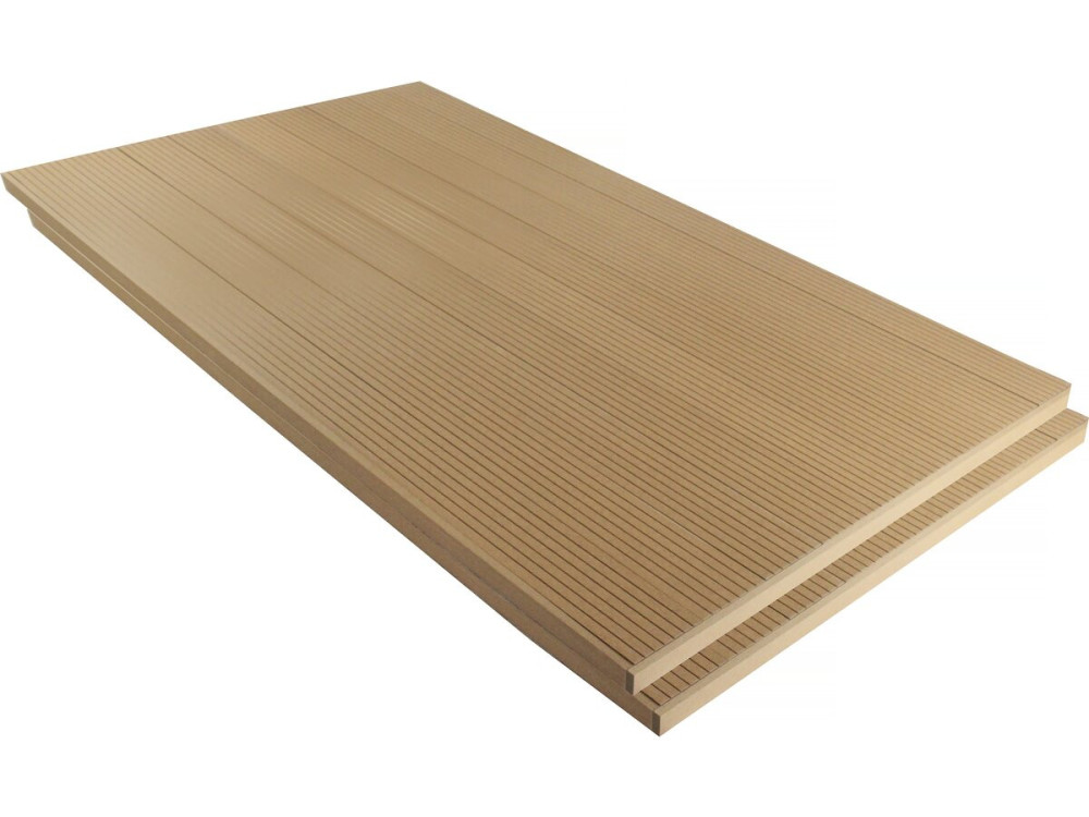 Set of 3 honeycomb composite decking boards - Length: 2.4m - surface area 1m² - Terracotta