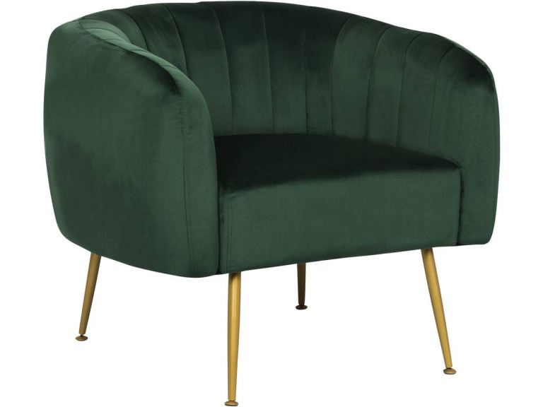 Velvet armchair "Diana" - Green