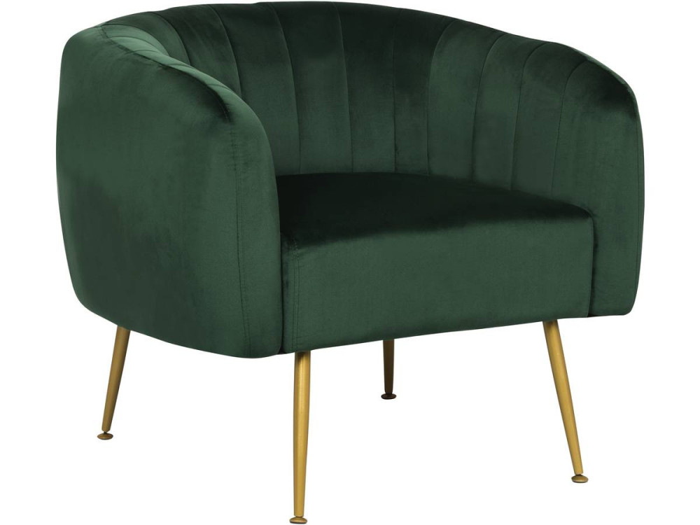 Velvet armchair "Diana" - Green
