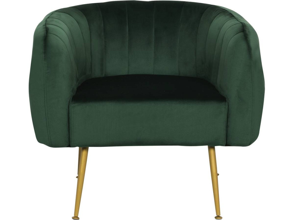 Velvet armchair "Diana" - Green