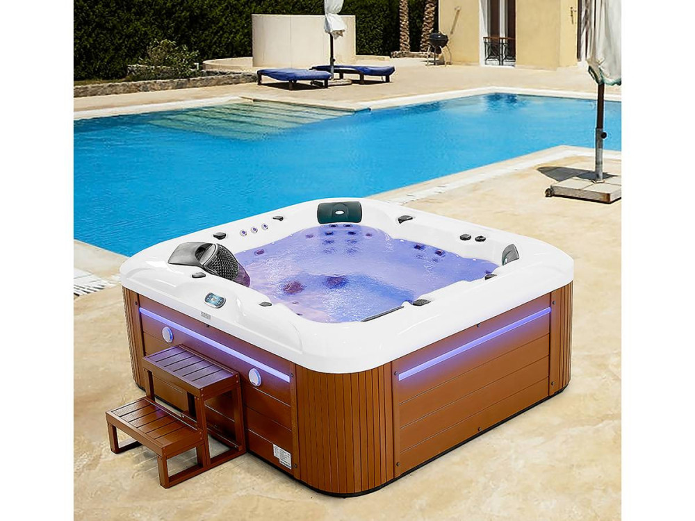 Bora-Bora LED Spa - 6 places - White tank - Balboa system - Integrated Bluetooth speakers