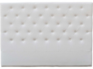 Padded headboard - For 140 cm "Déco" - Made of PVC - white