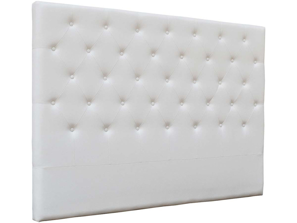 Padded headboard - For 140 cm "Déco" - Made of PVC - white