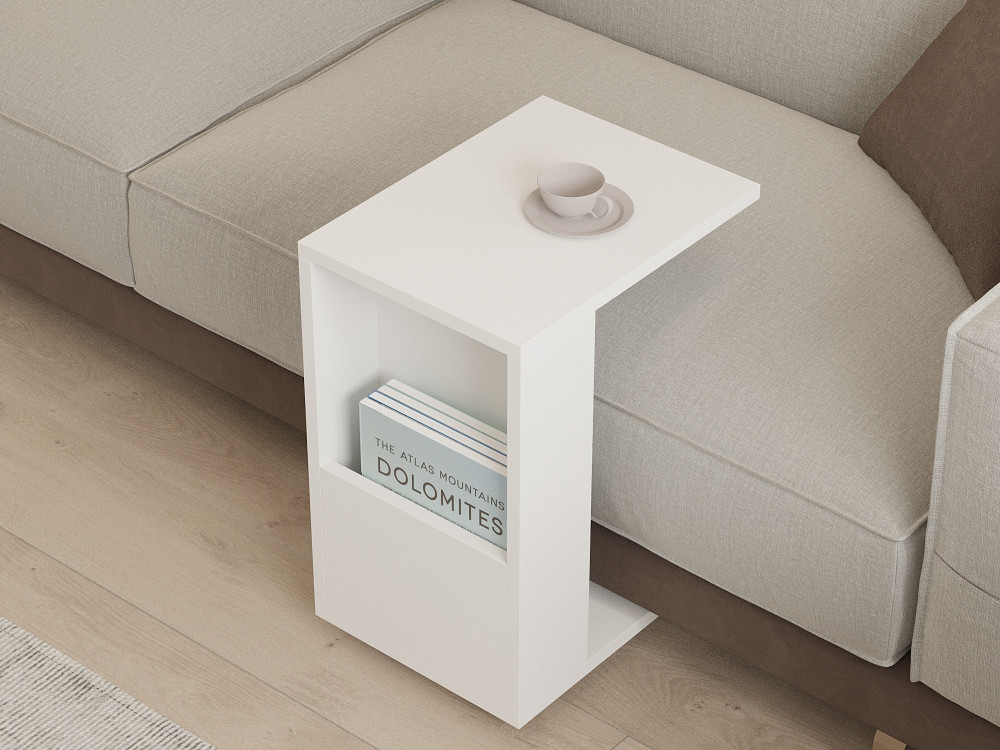 Star" wooden side table - 30 x 40 x 50 cm - White
