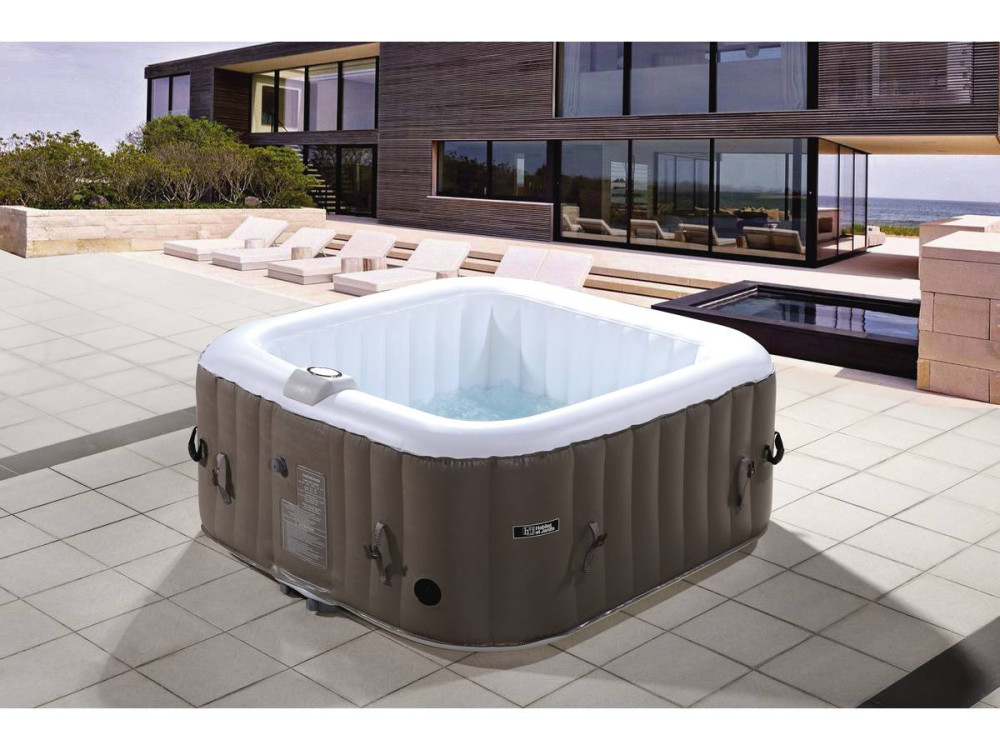 Inflatable PVC Spa Monac - 4 People - Taupe/Beige