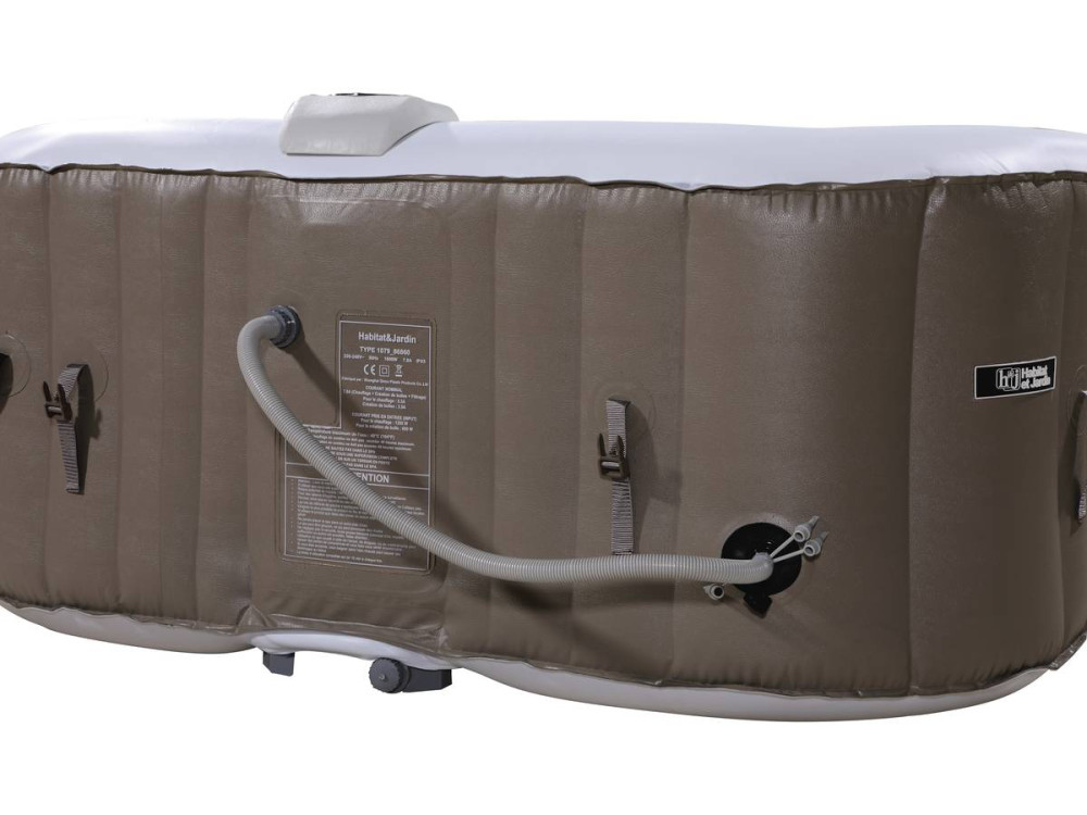 Inflatable PVC Spa Monac - 4 People - Taupe/Beige