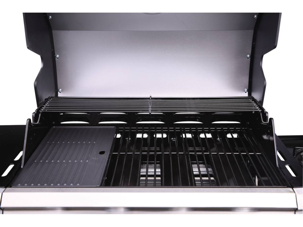 Barbecue gaz "Bingo 4" - 4 burners 1 on the side - 14kW + Protective cover - Black