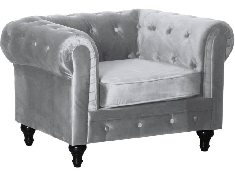 Armchair Chesterfield "Aliza" - Grey