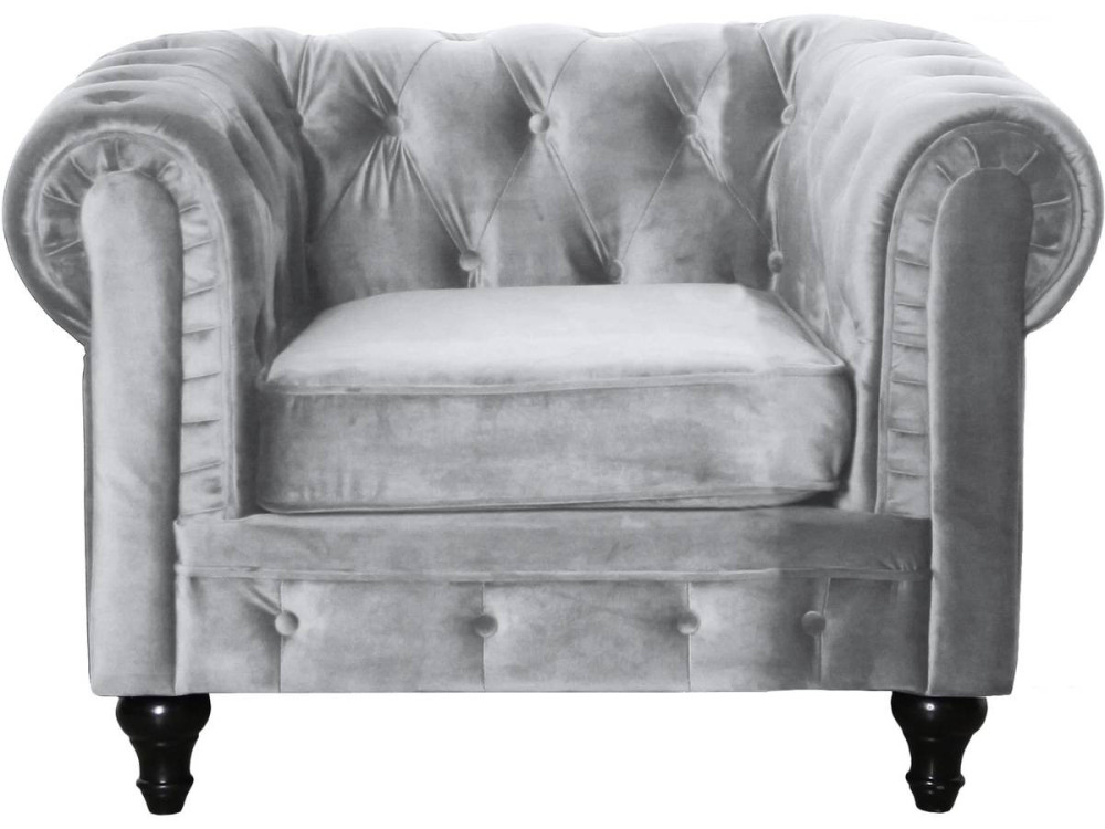 Armchair Chesterfield "Aliza" - Grey
